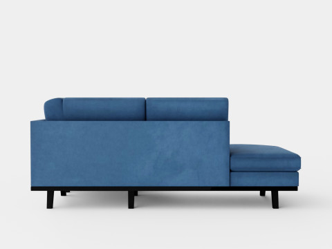 Copenhagen 2 5 Seater L Sofa Left Velvet Blue 3D 모델