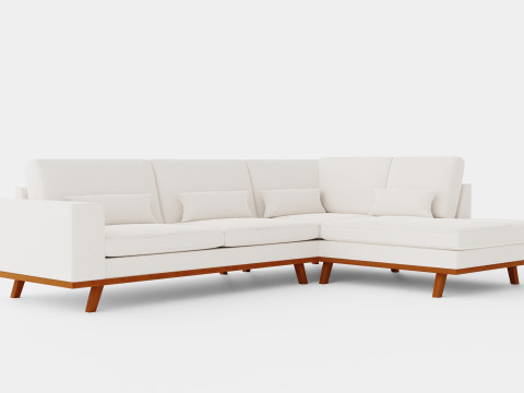 Copenhagen 2 5 Seater L Sofa Right 3Dモデル