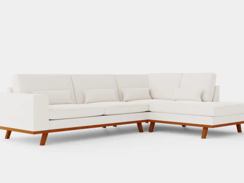 Copenhagen 2 5 Seater L Sofa Right 3D Model