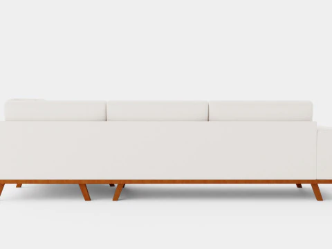 Copenhagen 2 5 Seater L Sofa Right 3D Model