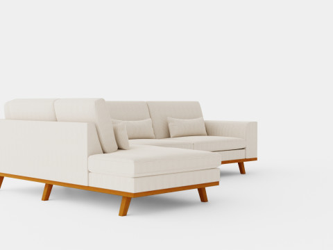 Copenhagen 2 5 Seater Sofa Left Manchester 3D Model