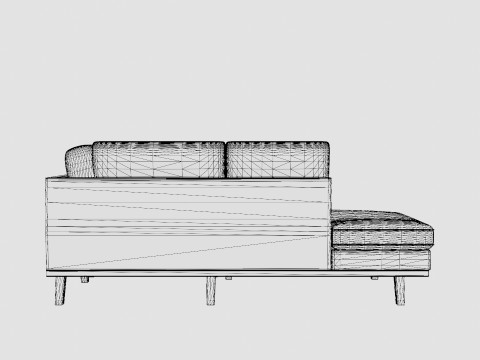 Copenhagen 2 5 Seater Sofa Left Manchester 3D Model