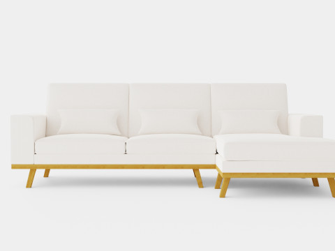 Copenhagen 2 5 Seater Sofa Right Manchester 3D Model