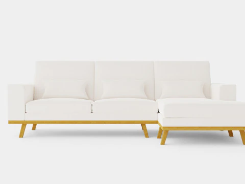 Copenhagen 2 5 Seater Sofa Right Manchester 3D Model