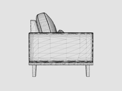 Copenhagen 3 Seater Sofa 3D Model