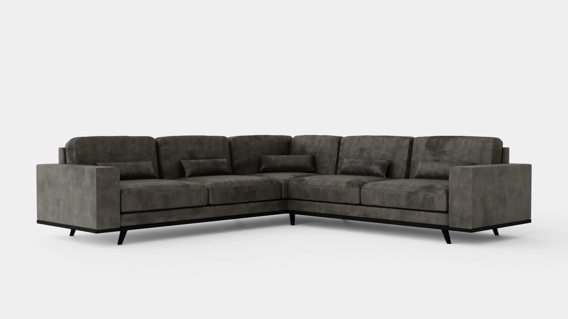 Copenhagen Corner Sofa Velvet 3D Model .c4d .max .obj .3ds .fbx .stl .blend 