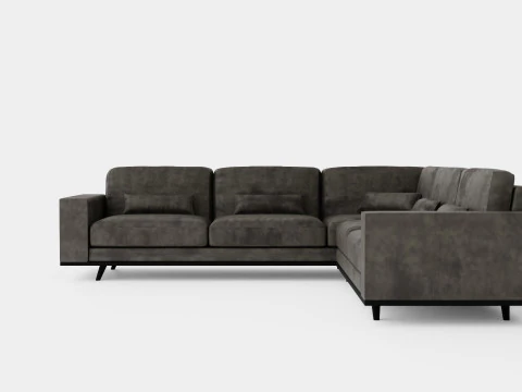 Copenhagen Corner Sofa Velvet 3D Model