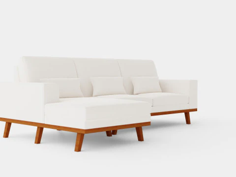 Copenhagen Divan Sofa Left 3D Model