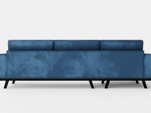 Copenhagen Divan Sofa Left Handed Blue Modèle 3D
