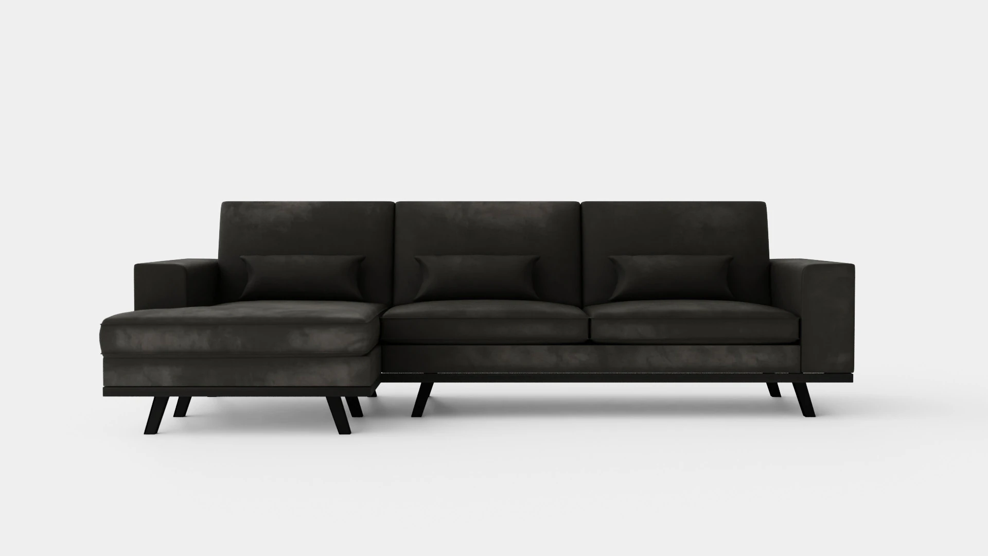 Copenhagen Divan Sofa Left Handed Gray 3D Model .c4d .max .obj .3ds .fbx .stl .blend 