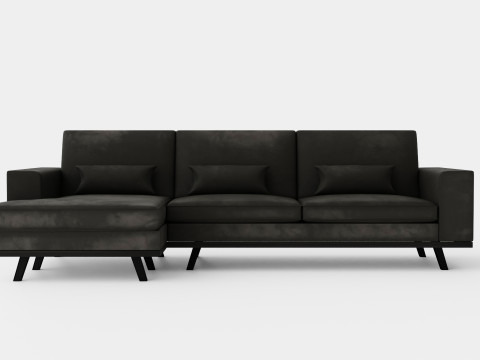 Copenhagen Divan Sofa Left Handed Gray 3D Model