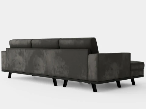Copenhagen Divan Sofa Left Handed Gray 3D Model