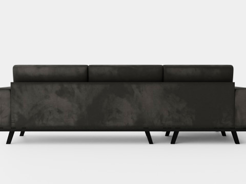 Copenhagen Divan Sofa Left Handed Gray 3D 模型