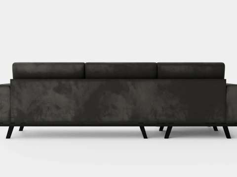 Copenhagen Divan Sofa Left Handed Gray 3D Model