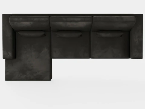 Copenhagen Divan Sofa Left Handed Gray 3D Model