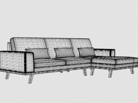 Copenhagen Divan Sofa Right Manchester Modelo 3D