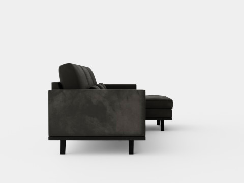 Copenhagen Divan Sofa Right Velvet Gray 3D 모델