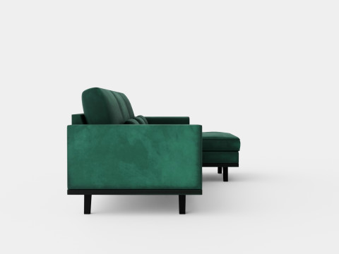 Copenhagen Divan Sofa Right Velvet Green Model 3D