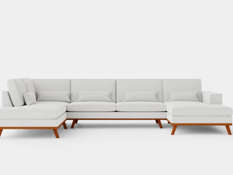 Copenhagen U Sofa Left 3D Model