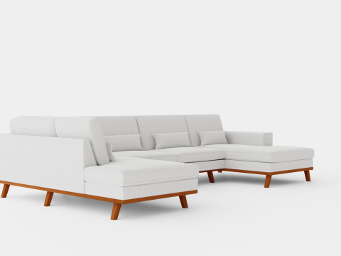 Copenhagen U Sofa Left 3D Model