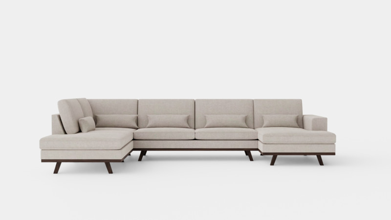 Copenhagen U Sofa Left Linen beige 3Dモデル .c4d .max .obj .3ds .fbx .stl .blend 