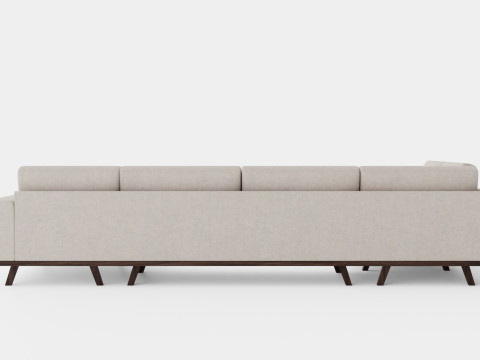 Copenhagen U Sofa Left Linen beige 3Dモデル