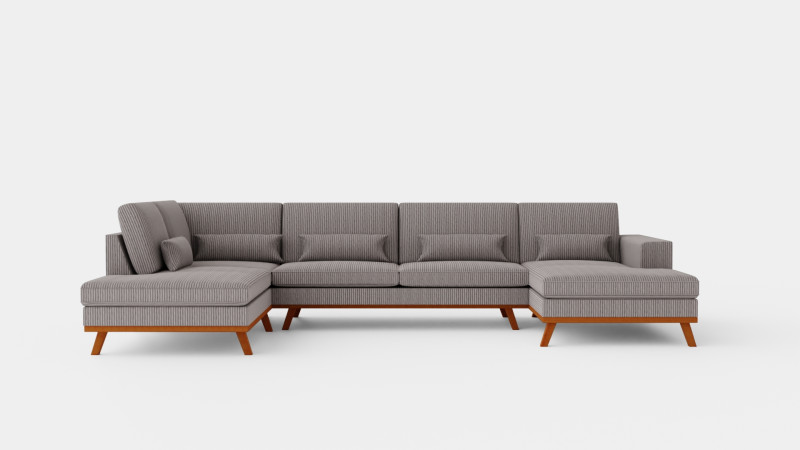 Copenhagen U Sofa Left Manchester 3D Модель .c4d .max .obj .3ds .fbx .stl .blend