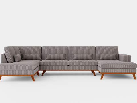 Copenhagen U Sofa Left Manchester 3D Model