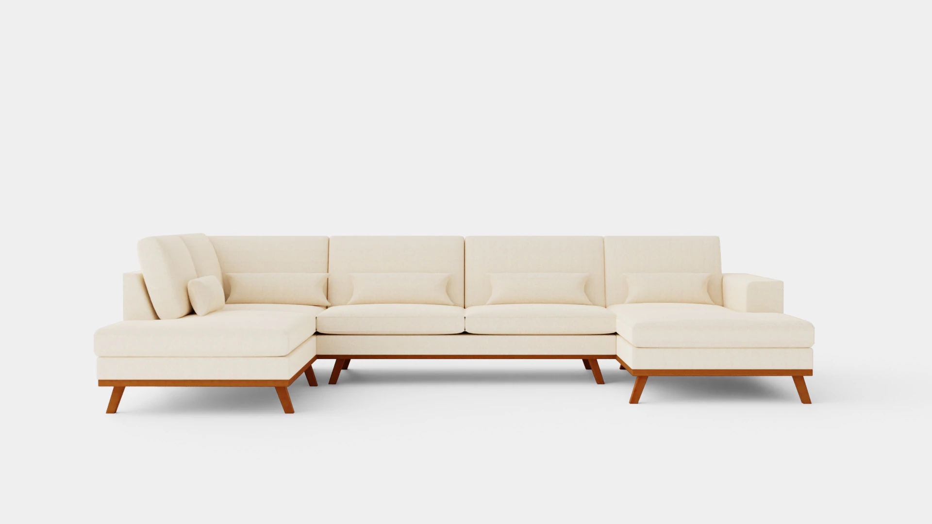 Copenhagen U Sofa Left Velvet 3D Model .c4d .max .obj .3ds .fbx .stl .blend 