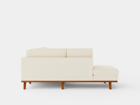 Copenhagen U Sofa Left Velvet 3D Model