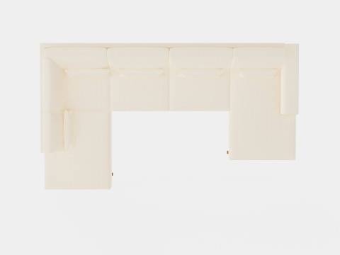 Copenhagen U Sofa Left Velvet 3Dモデル
