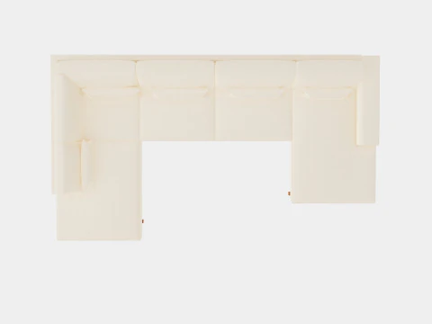Copenhagen U Sofa Left Velvet 3D Model