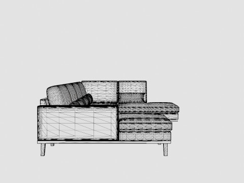 Copenhagen U Sofa Right 3D 모델