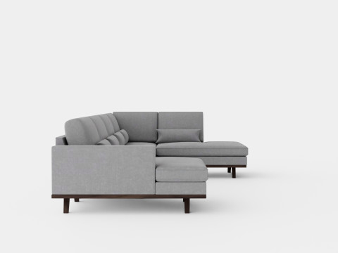 Copenhagen U Sofa Right Linen Grey 3D Modell