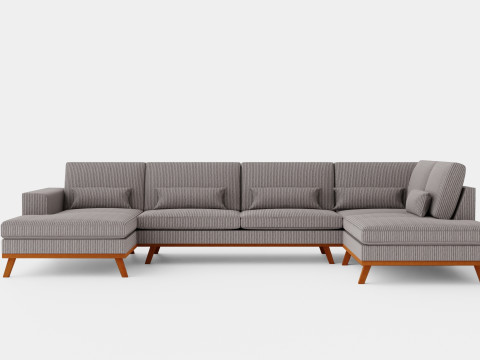 Copenhagen U Sofa Right Manchester 3D Model