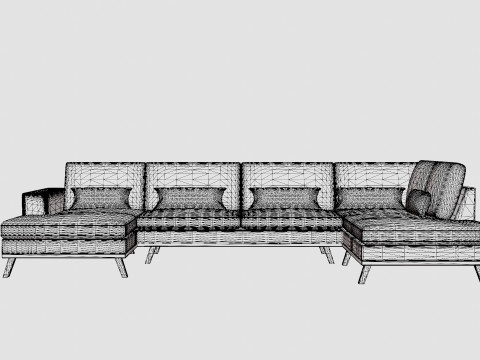 Copenhagen U Sofa Right Manchester Modelo 3D