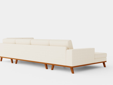 Copenhagen U Sofa Right Velvet 3D 模型