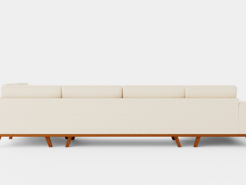 Copenhagen U Sofa Right Velvet 3D 模型