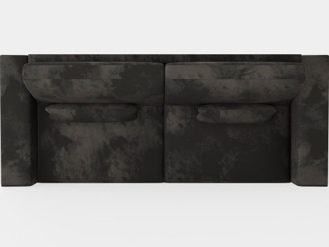 Copenhagen Velvet Sofa 3 Seater Gray Modelo 3D