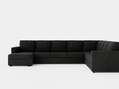 Crazy Corner Sofa Xxl With Divan Left Anthracite 3D मॉडल