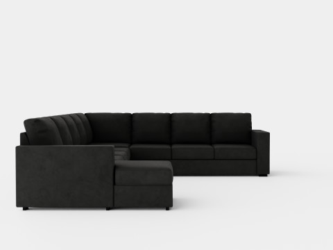 Crazy Corner Sofa Xxl With Divan Left Anthracite 3D मॉडल