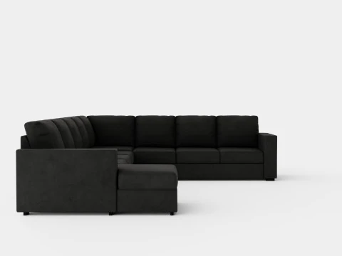Crazy Corner Sofa Xxl With Divan Left Anthracite 3D Model