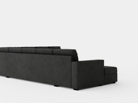 Crazy Corner Sofa Xxl With Divan Left Anthracite 3D मॉडल