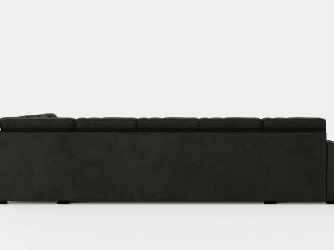 Crazy Corner Sofa Xxl With Divan Left Anthracite 3D मॉडल