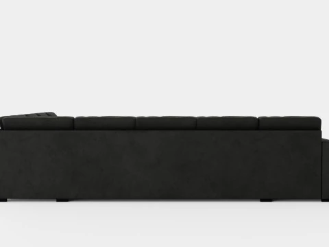 Crazy Corner Sofa Xxl With Divan Left Anthracite 3D Model