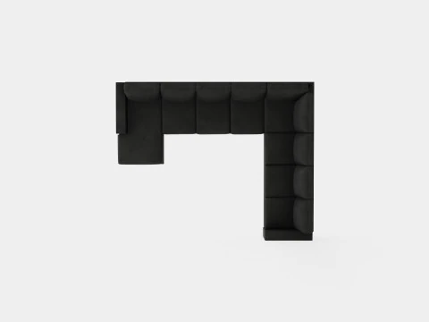 Crazy Corner Sofa Xxl With Divan Left Anthracite 3D Model
