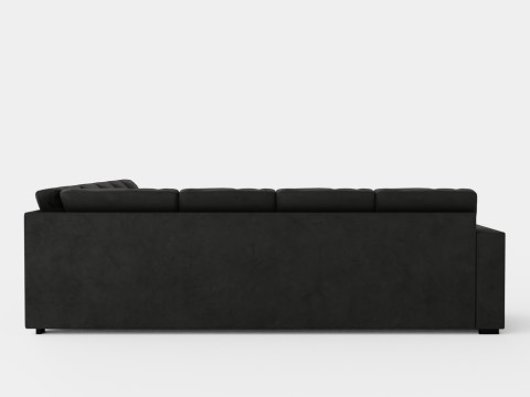 Crazy Corner Sofa Xxl With Divan Right Dark Gray Modèle 3D
