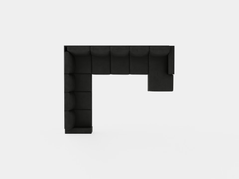 Crazy Corner Sofa Xxl With Divan Right Dark Gray Modèle 3D