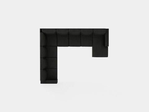 Crazy Corner Sofa Xxl With Divan Right Dark Gray 3D Model