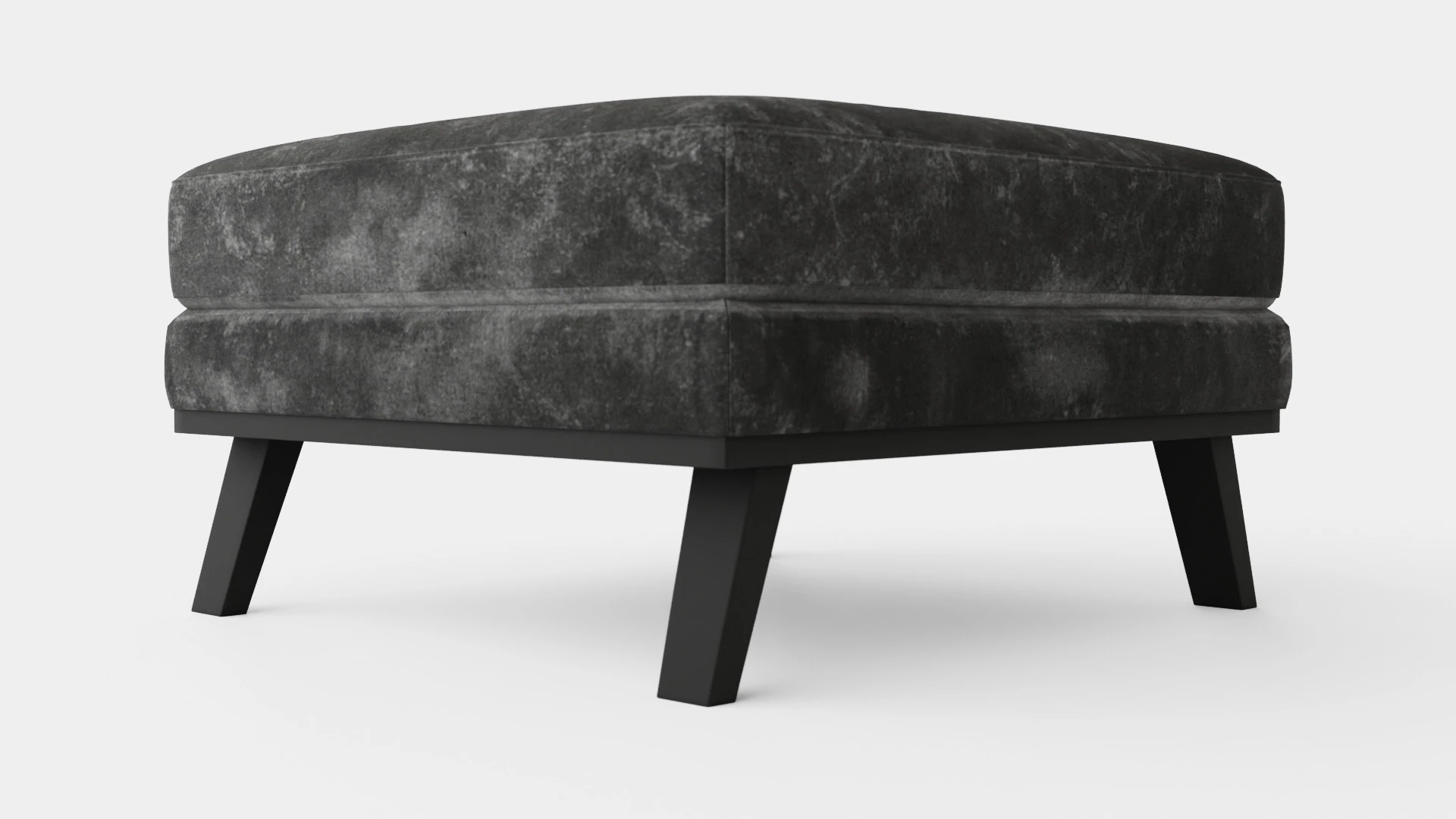 Copenhagen Footstool Velvet 3D Model .c4d .max .obj .3ds .fbx .stl .blend 